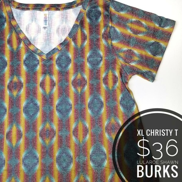 NWT LuLaRoe Christy V-Neck Tee - Picture 1 of 2